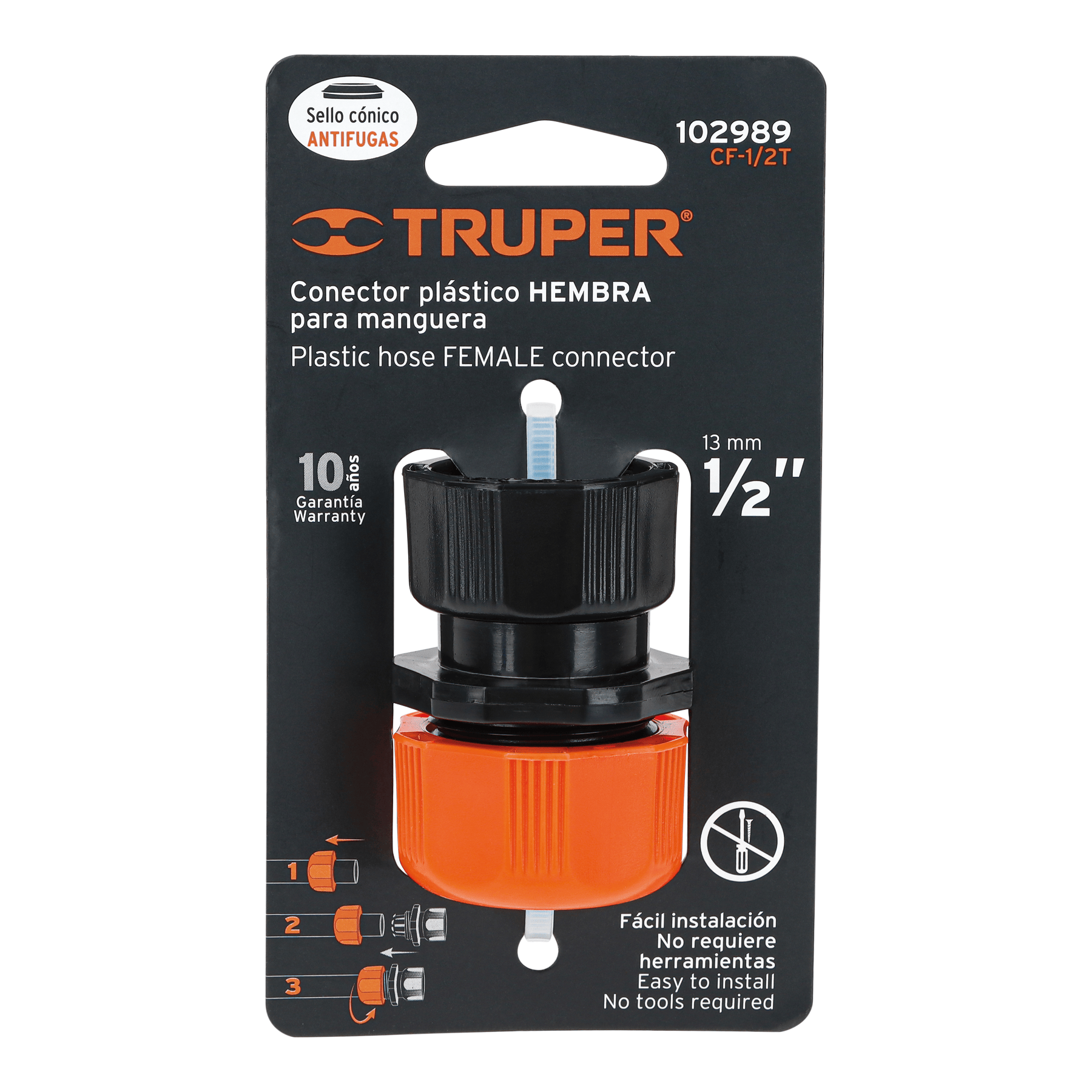 Acople rápido hembra 1/2¨ TRUPER CF-1/2T