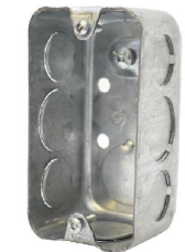 CAJA EMT RECTANGULAR UL DOBLE FONDO 1/2" X 3/4" UL