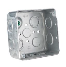 CAJA EMT CUADRADA DOBLE FONDO 1/2" X 3/4" UL