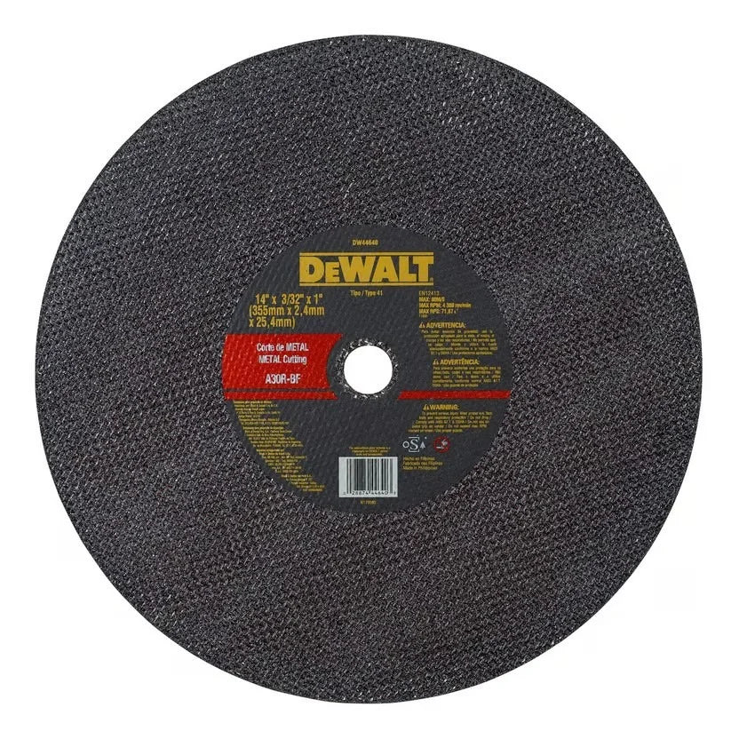 Disco Corte Abrasivo Metal 14" Dewalt DW44640