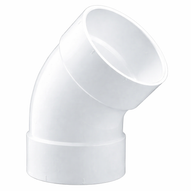 Codo sanitario PVC liso 1 1/2