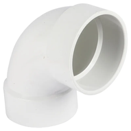 Codo sanitario PVC liso 1 1/2