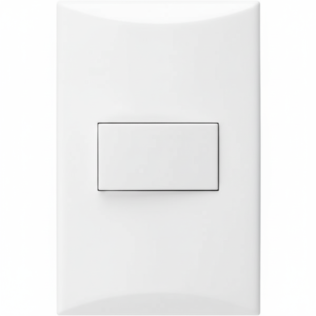 Interruptor de pared blanco moderno