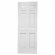 Puerta colonial blanca 6 paneles 2.10m