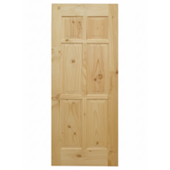 Puerta de pino 6 paneles 2.10m