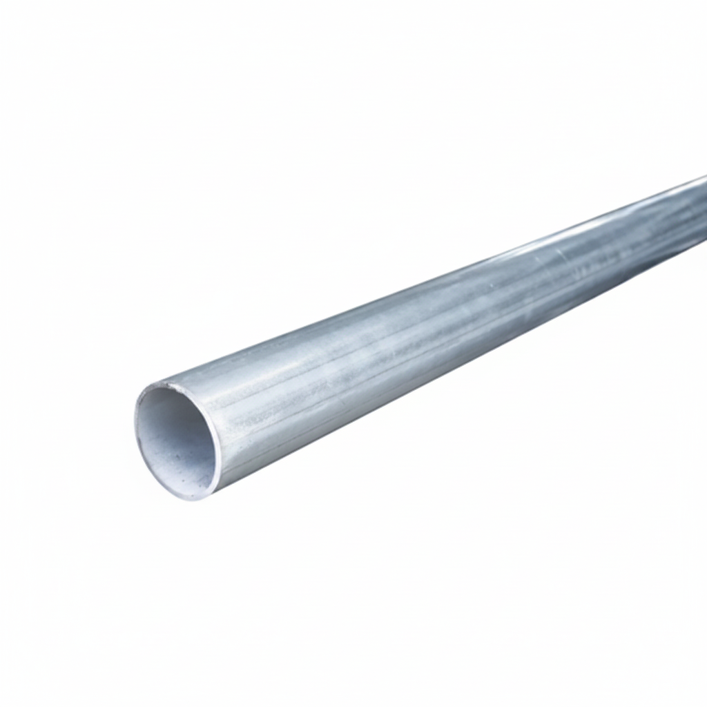 Tubo de acero galvanizado — fondo blanco